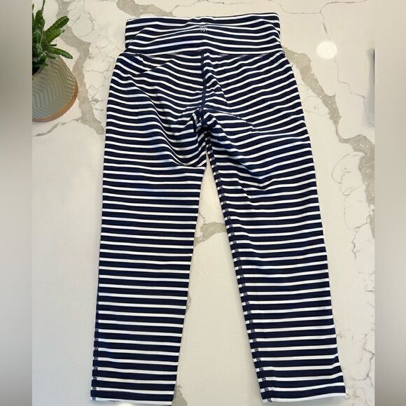 Athleta Navy White Striped Capri Leggings - Picture 4 of 4